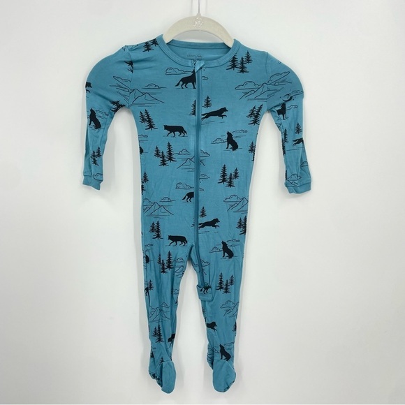 Silkberry Bamboo Zip-up Footed Sleeper (Call of the Wild Print) 12 to 18 months - Picture 1 of 3
